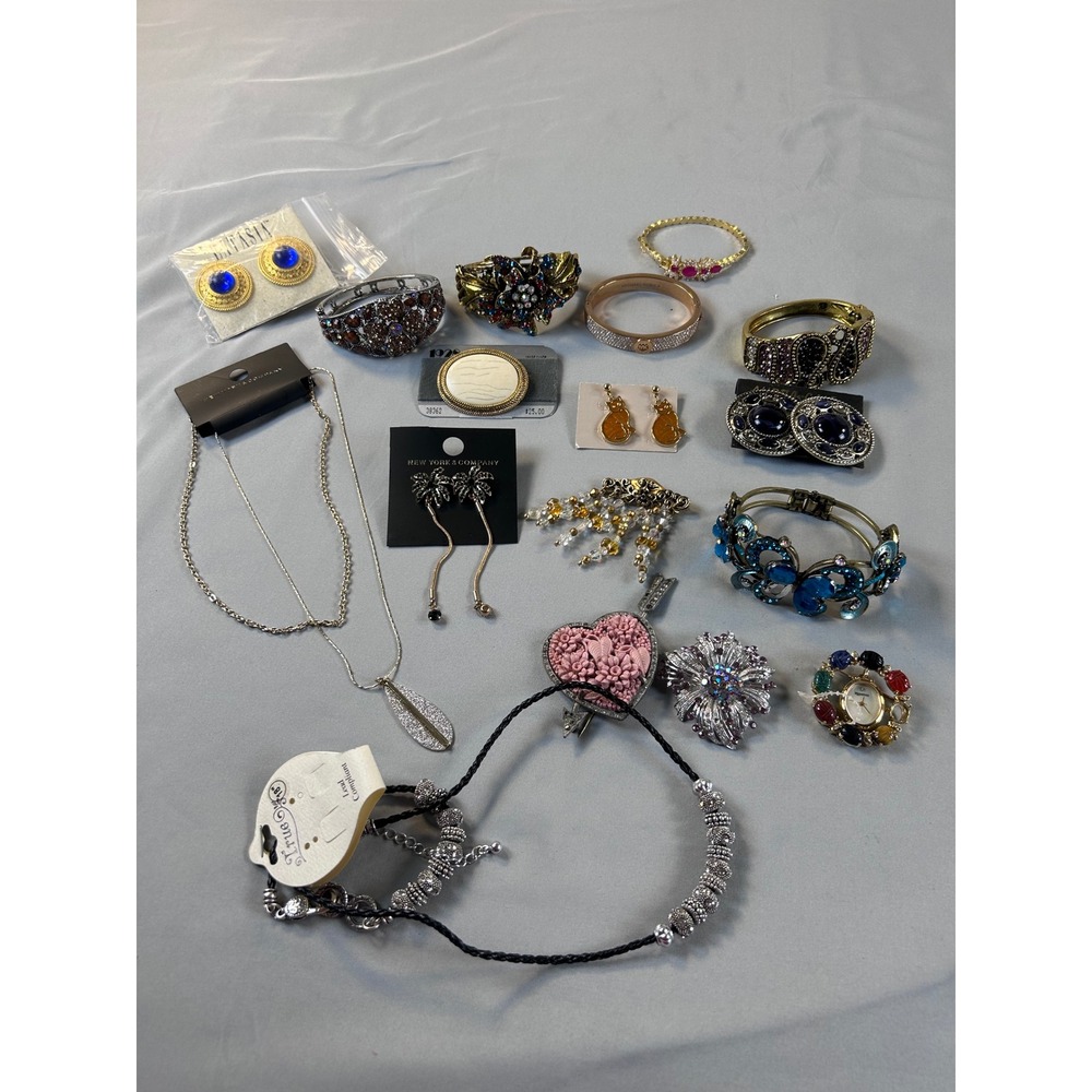Mixed Fashion Jewelry Lot Michael Kors New York & Co 1928 Vintage Style 17pc